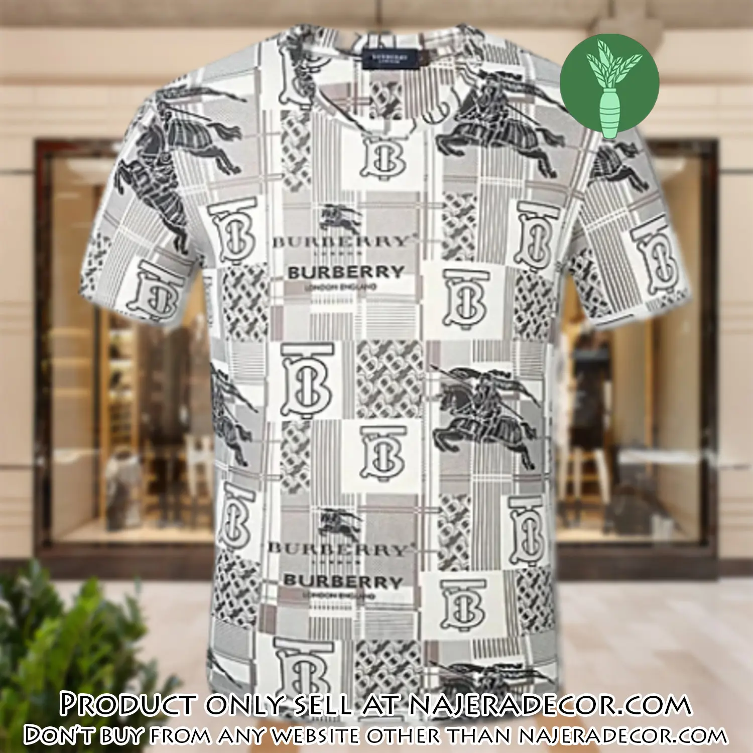 Burberry logo luxury brand unisex tshirt outfit for men women njr2935887